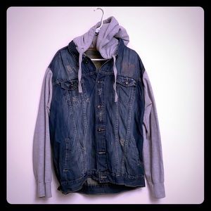 Men’s blue jean/ sweatshirt jacket
